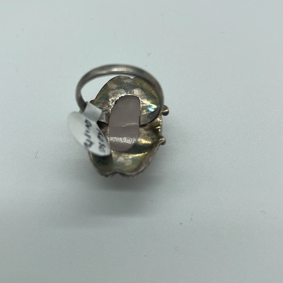 Rose Quartz 925 Ring - Picture 3 of 4
